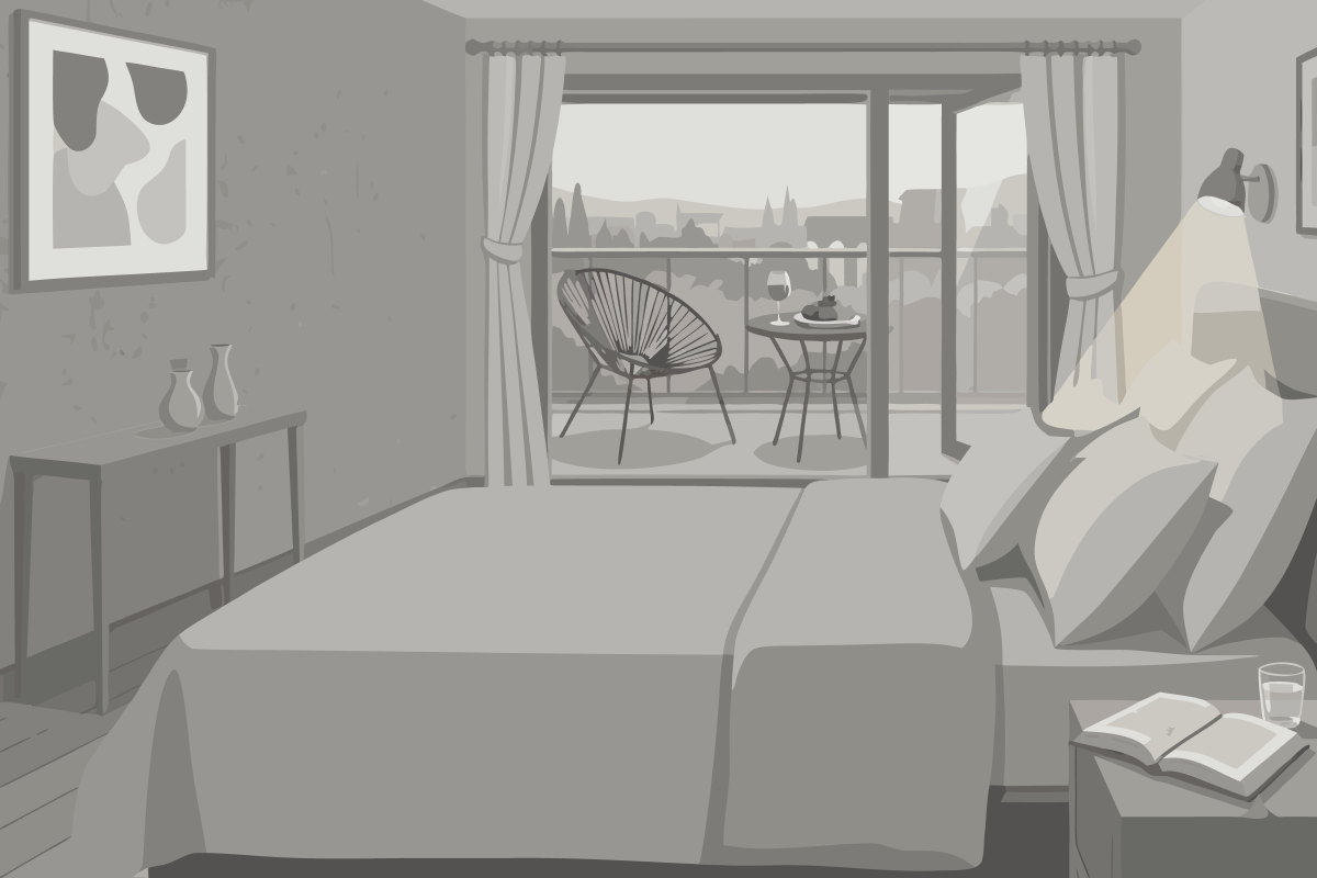 Doppelzimmer mit Bergblick